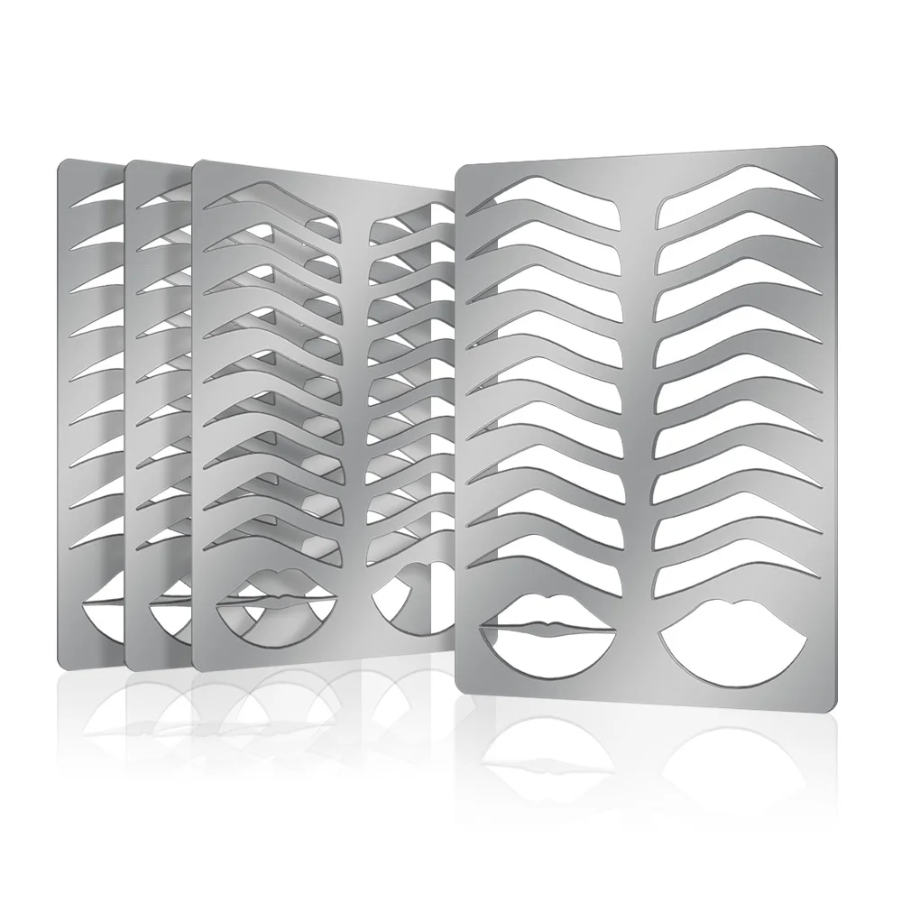 1 шт. многоразовый трафарет для практики макияжа бровей металлический шаблон