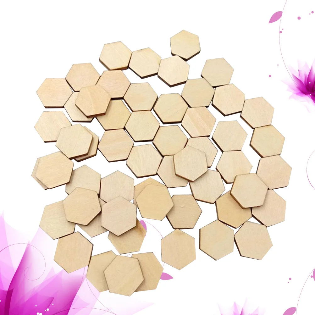 

Wooden Wood Hexagon Ornaments Pieces Slices Blank Diy Unfinished Hexagonal Shapes Shape Hanging Tags Slabs Cutouts Crafts Craft