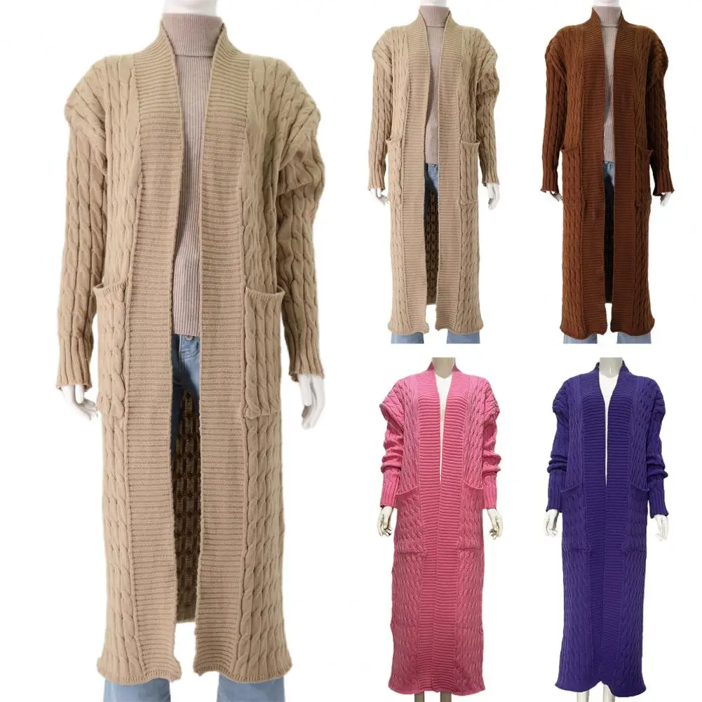 

Autumn Winter Fashion Women Long Sleeve Loose Knitting Cardigan Sweater Women Knitted Female Cardigan Pull Femme