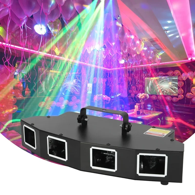 R Gby четыре отверстия Lasercube Dmx512 11Ch управление звуком светодиодная Лазерная лампа