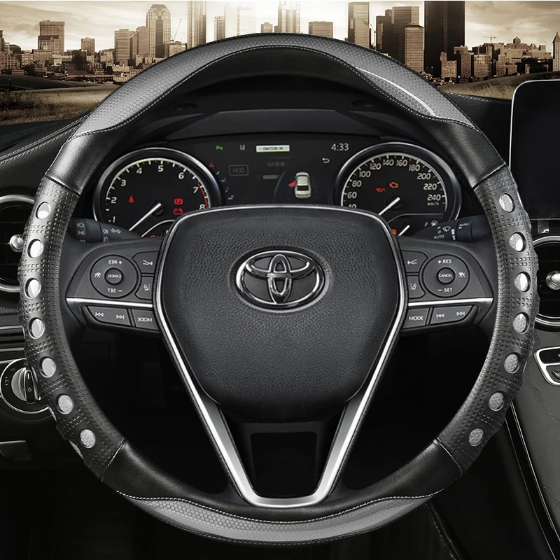 

Кожаный чехол из углеродного волокна для Toyota Avalon Camry 2018-2019 Corolla 2018-2020 Crown 2018-2019 RAV4 2019-2022