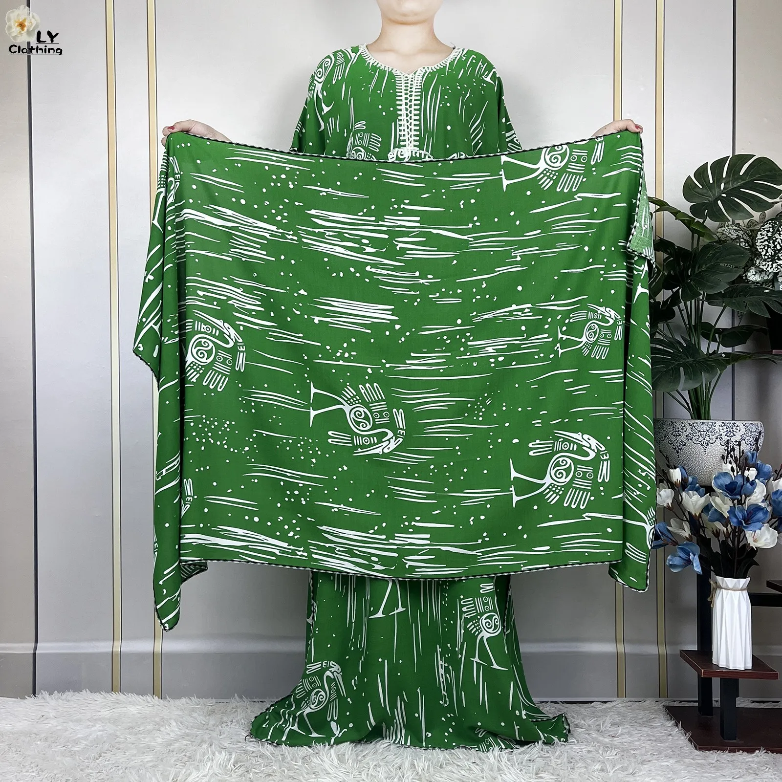 Новинка 2023 африканская абайя модное свободное платье с коротким рукавом кафтан