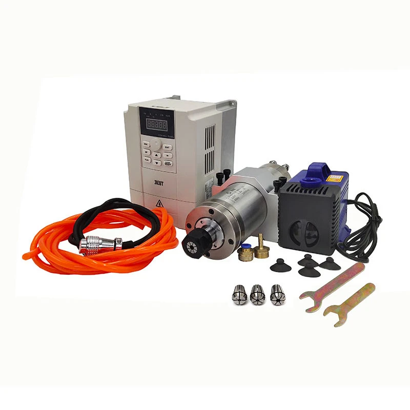 Комплект шпинделя с водяным охлаждением 220 В 2 кВт двигатель ЧПУ 80*25