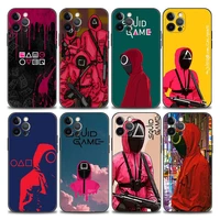 the squid game phone case for iphone 11 12 13 pro max 7 8 se xr xs max 5 5s 6 6s plus soft silicone