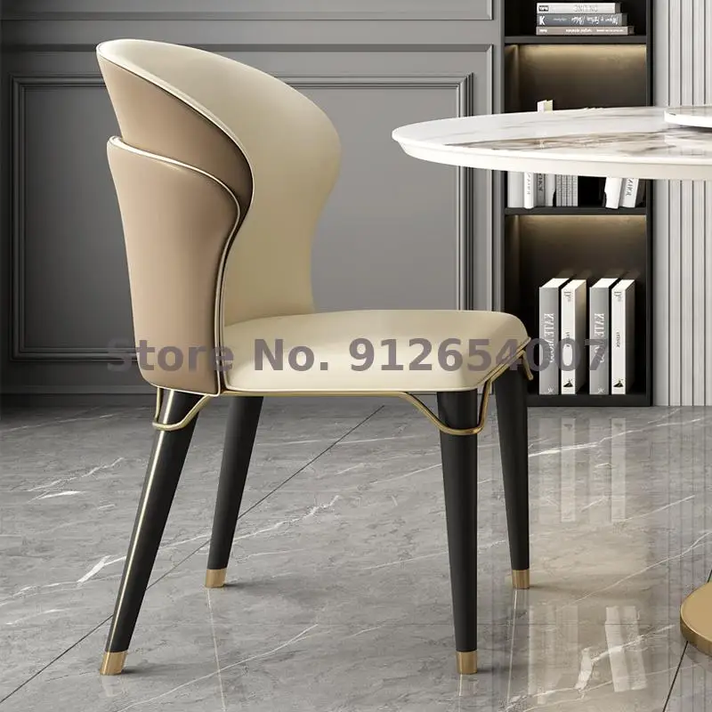 Современный минималистичный обеденный стул бытовой из твердой древесины