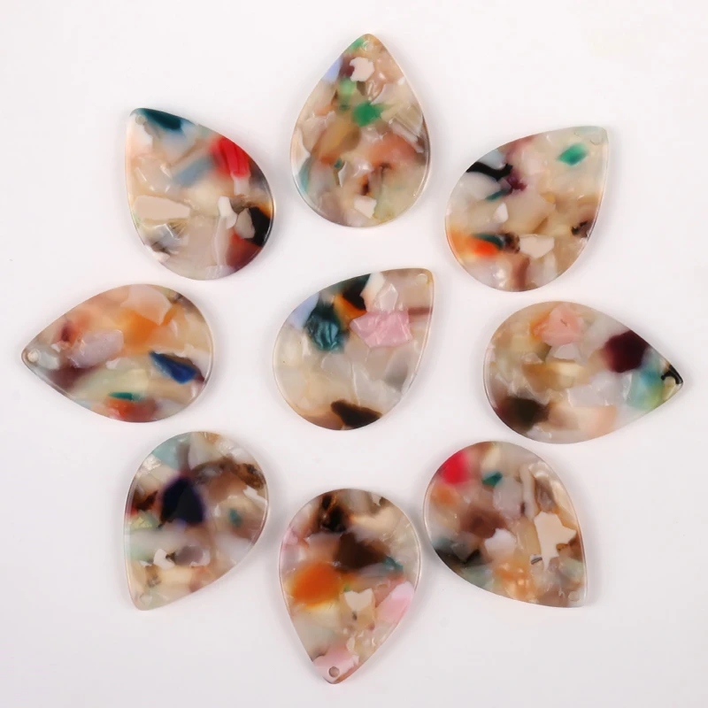 Ful Waterdrop Pendant Charms For Diy Jewelry Making Acrylic Earring Necklace Keychain Hair Accessories