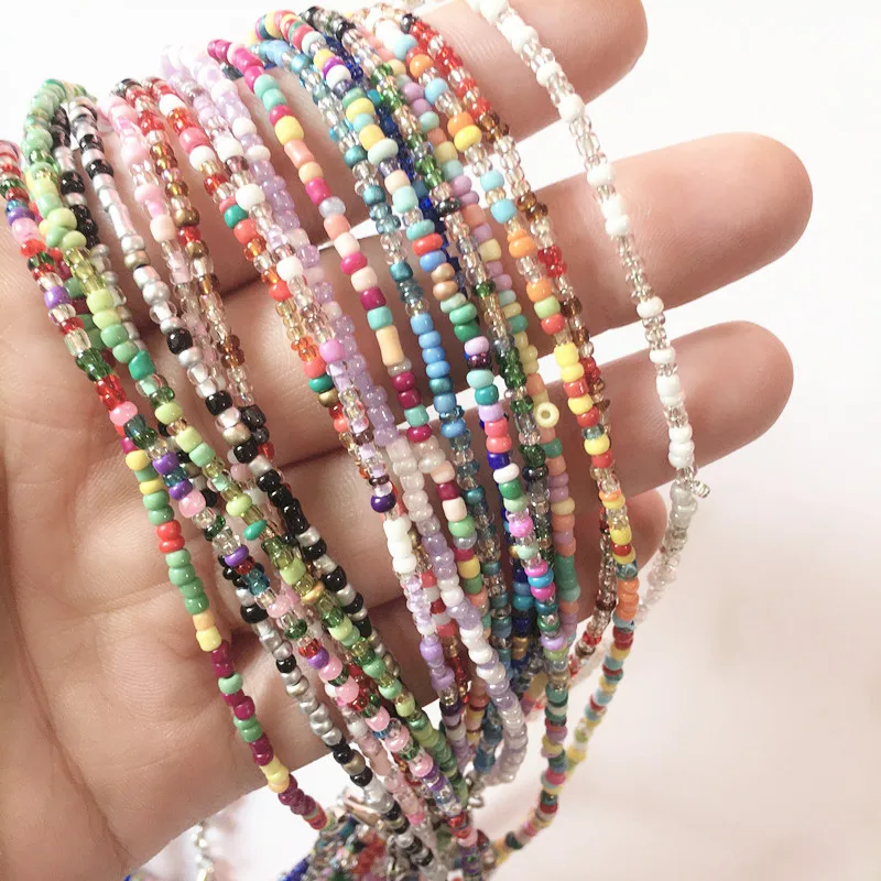 

LATS Ethnic Seed Beads Strand Choker Necklace Women String Collar Charm Colorful Handmade Bohemia Collier Femme Jewelry Gift