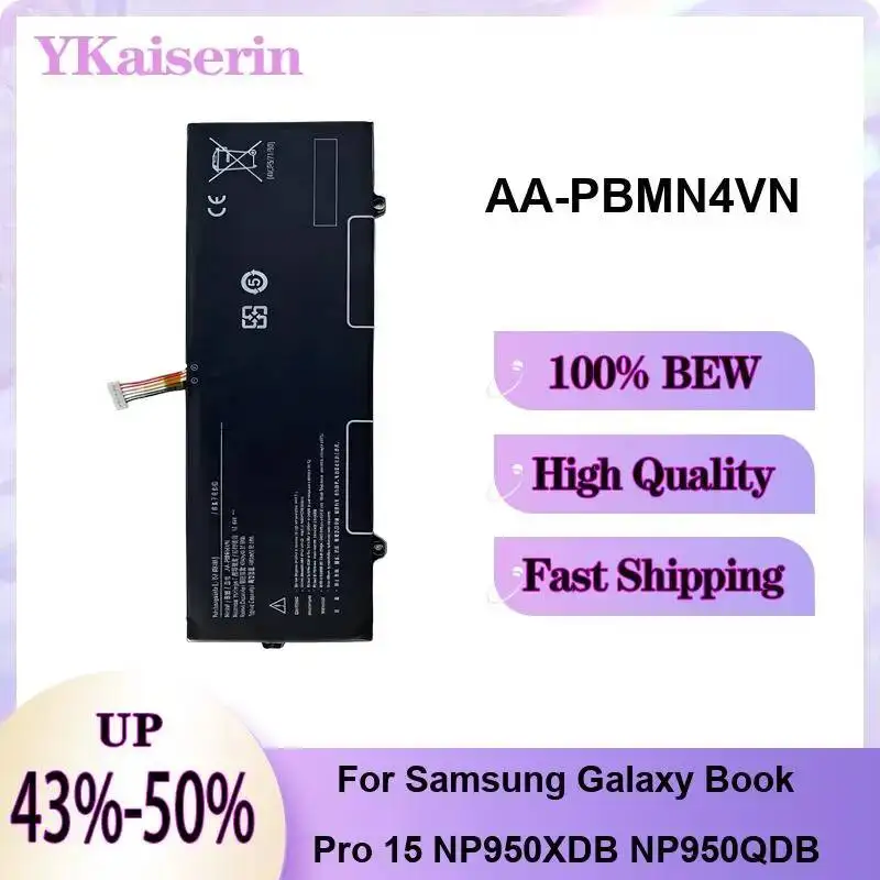 Фото Аккумулятор для ноутбука AA-PBMN4VN 4340 мАч для Samsung Galaxy Book Pro 15 NP950XDB NP950QDB, надежная мощность №1