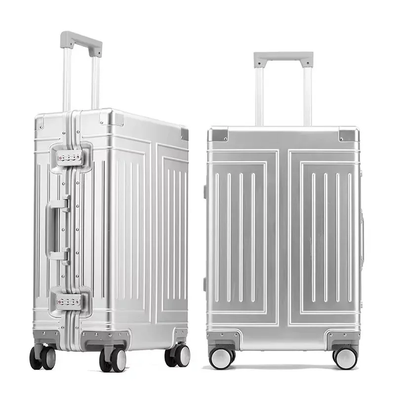 

KLQDZMS9 Inch The New Full Aluminum Alloy Business Suitcase Fashion Trolley Case Body Handheld Password S11921-S11936