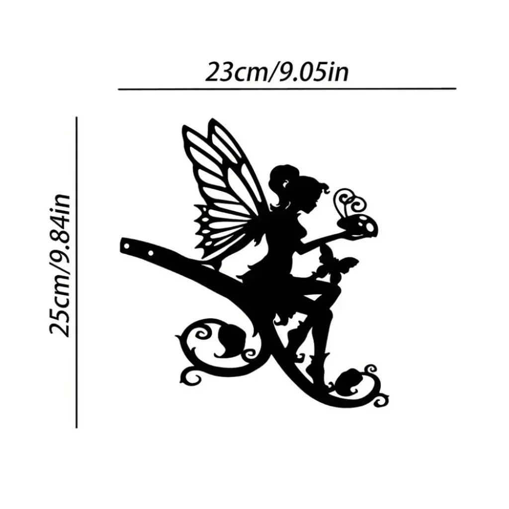 Металл феи и ведьма на ветке стальное силуэтное Дерево Искусство для сада двора