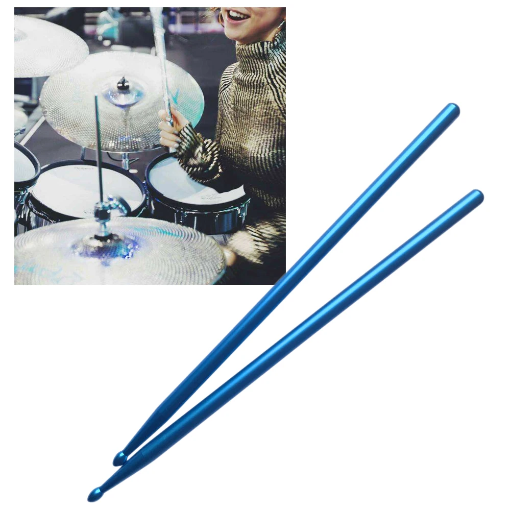 

1pair 5A For Beginner Solid Easy Grip Non Slip Aluminum Alloy Musical Instruments Speed Training Anti Rust Drum Stick