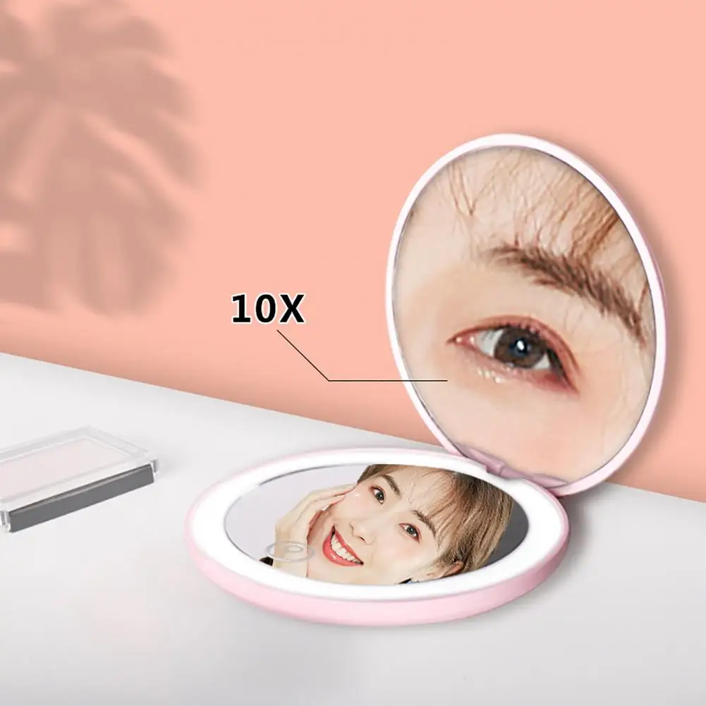 Портативное зеркало перезаряжаемое портативное светодиодное для макияжа