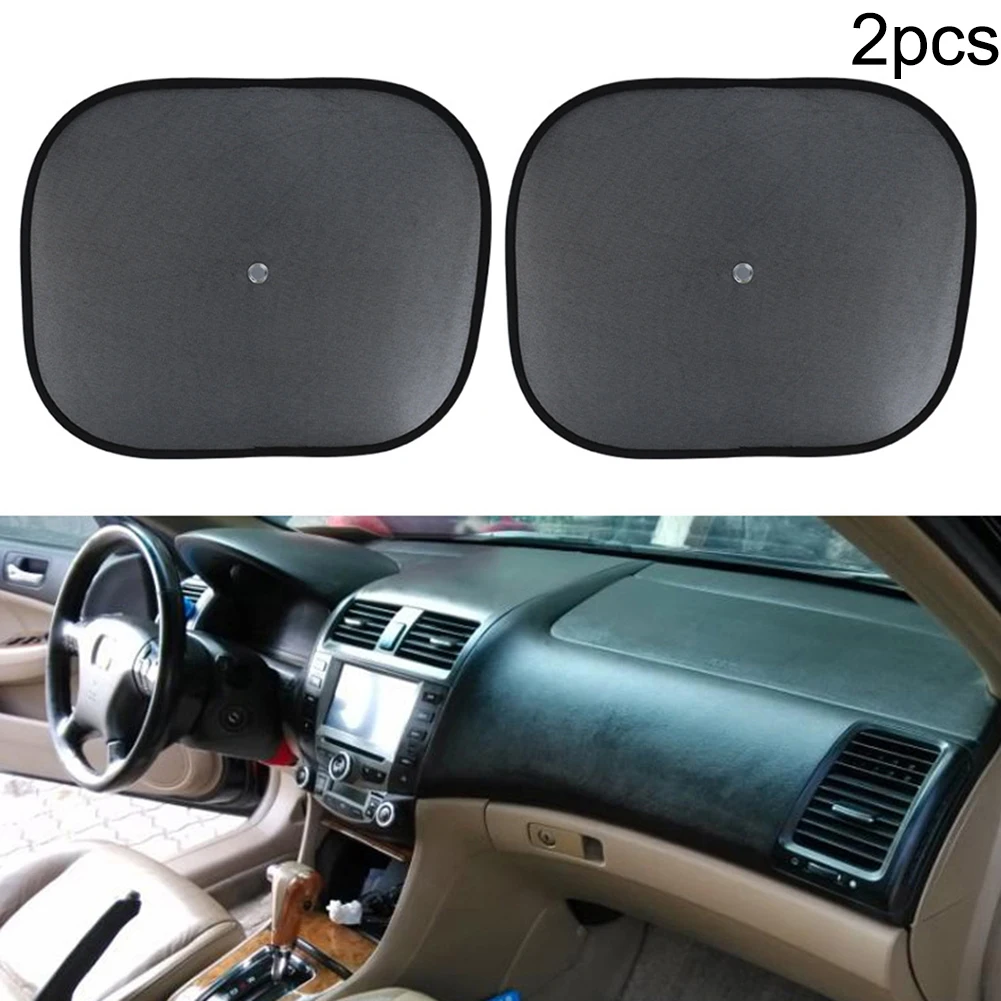 

2pcs Car Sunshade Sun Visor Reflective Protection Cover For Car Front Rear Side Casement Mesh Car Sun Visors With Suckers