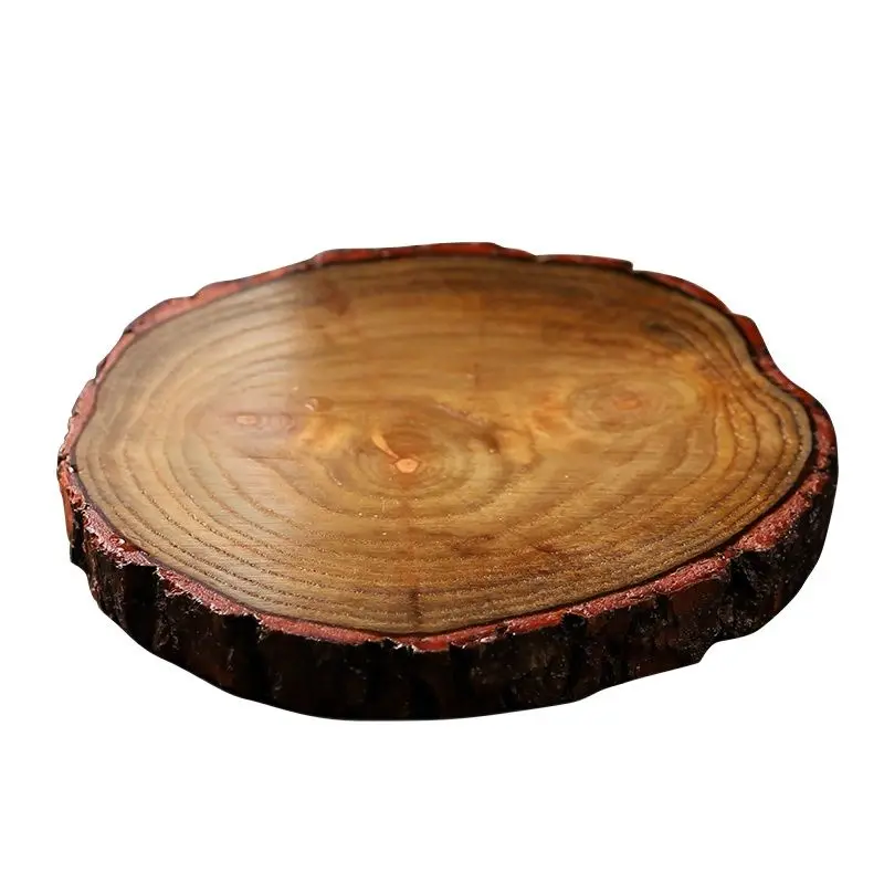 

Aixiangru Round Natural Wood Coasters Cup Mat Tea Coffee Mug Holder Table Mat Cocktail Decoration Diameter 6-9cm Bar Accessories