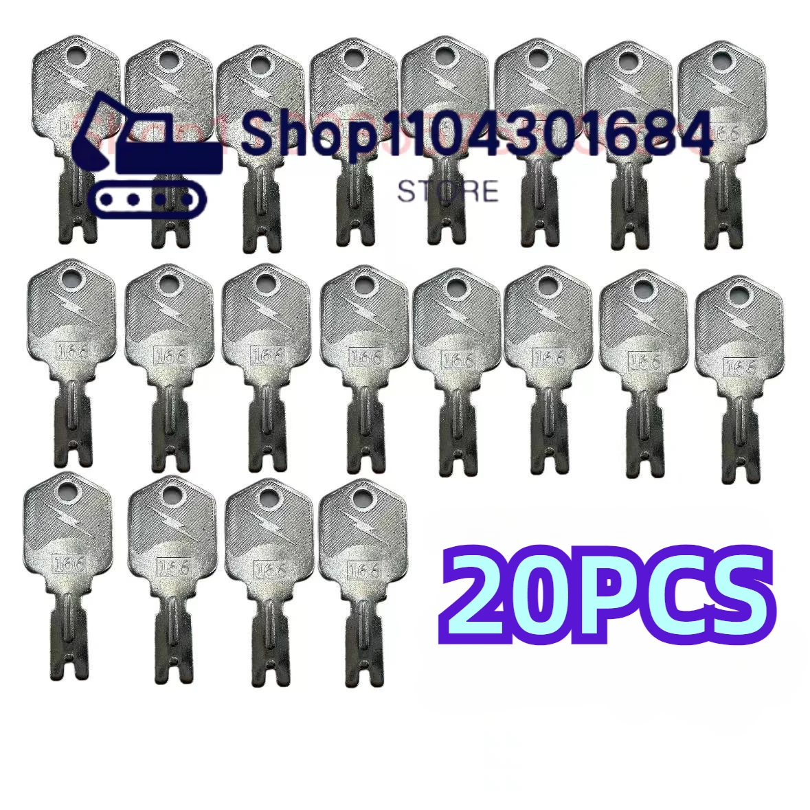 20 шт. 166 ключ для вилочного погрузчика Pollak Clark Yale Hyster Komatsu Mustang Gradall Gehl Daewoo Doosan A 214062