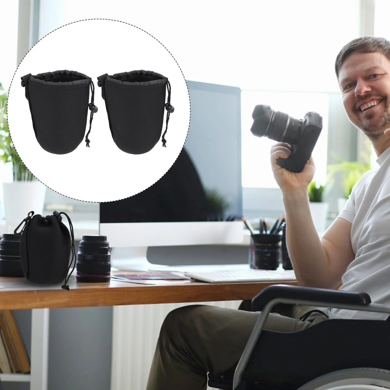 

Camera Filter Pouch Camera Lens Protector Bag Travel Lens Pouch Lens Filter Pouch Camera Lens Container