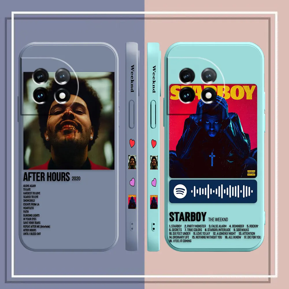 Phone Case For Oneplus 11 10 9 9RT 8 8T 7 7T 5 5T 6 ACE 2 2V NORD Pro Liquid Case Funda Cqoue Shell The Weeknd Minimalist Poster