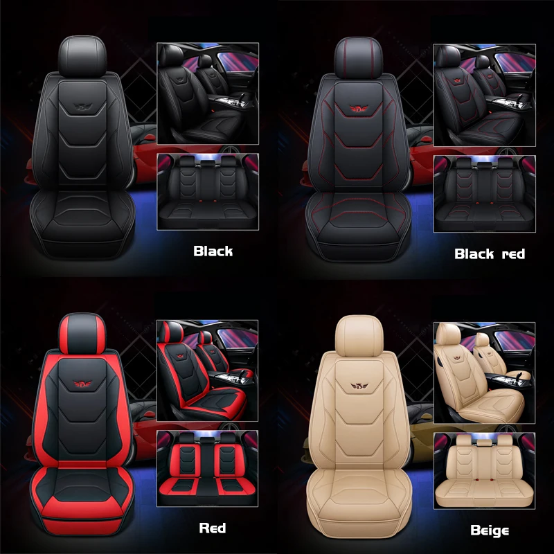 Купи Premium PU Car Seat Cover Vehicle Seat Cushion Full Wrapping Edge Seat Protector Universal for Most Car Models SUV Van Truck за 2,729 рублей в магазине AliExpress