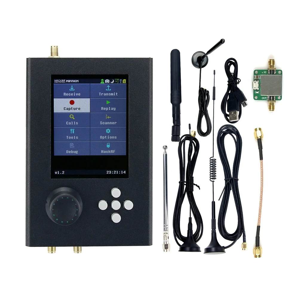 

Assembled H2 0.5Ppm TCXO 3.2 Inch Touch LCD Display Black Aluminum Case 2000MAh Battery Speaker for HACKRF ONE SDR