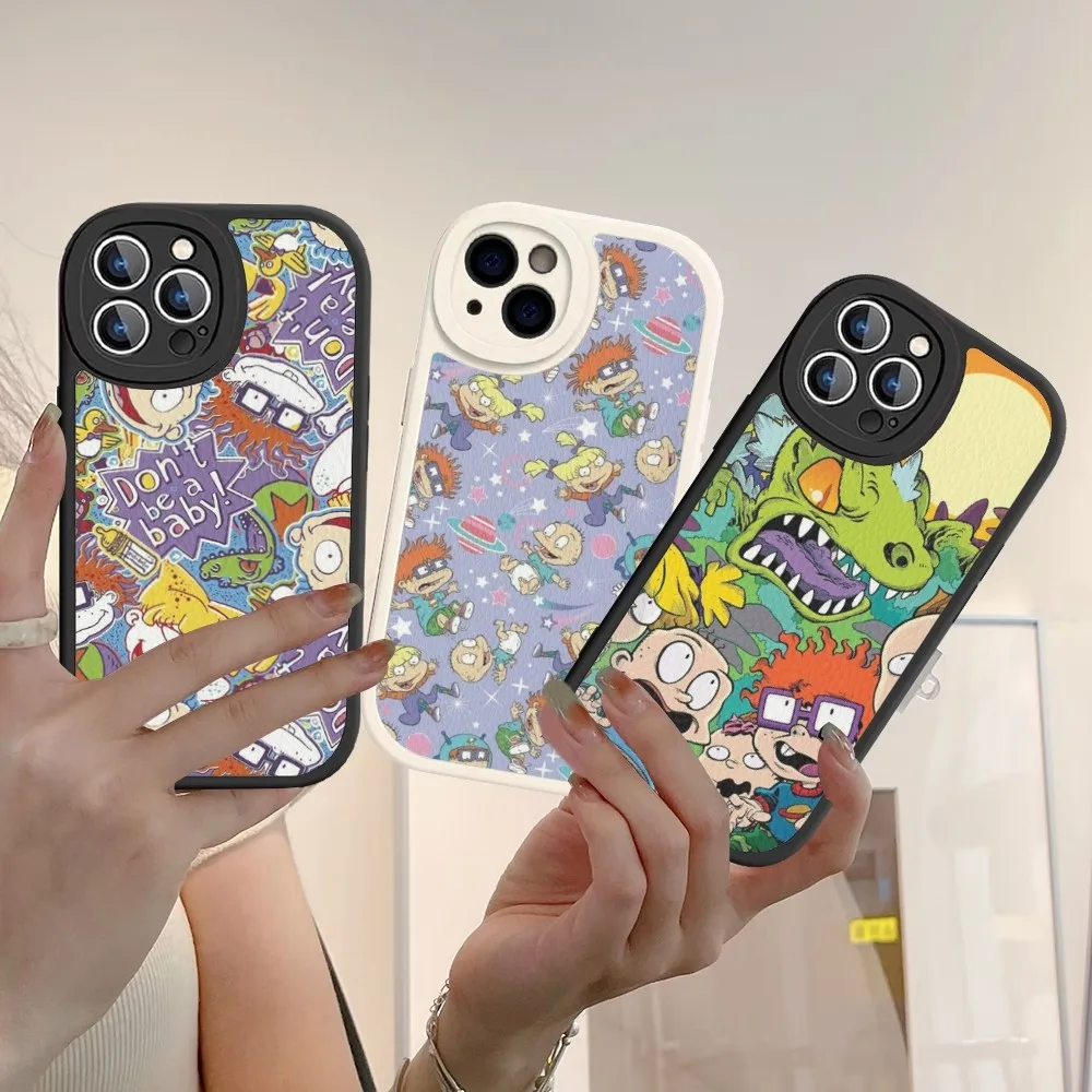 

Cartoon Children-Rugratt Phone Case Hard Leather For IPhone 14 13 12 Mini 11 14 Pro Max Xs X Xr 7 8 Plus Fundas
