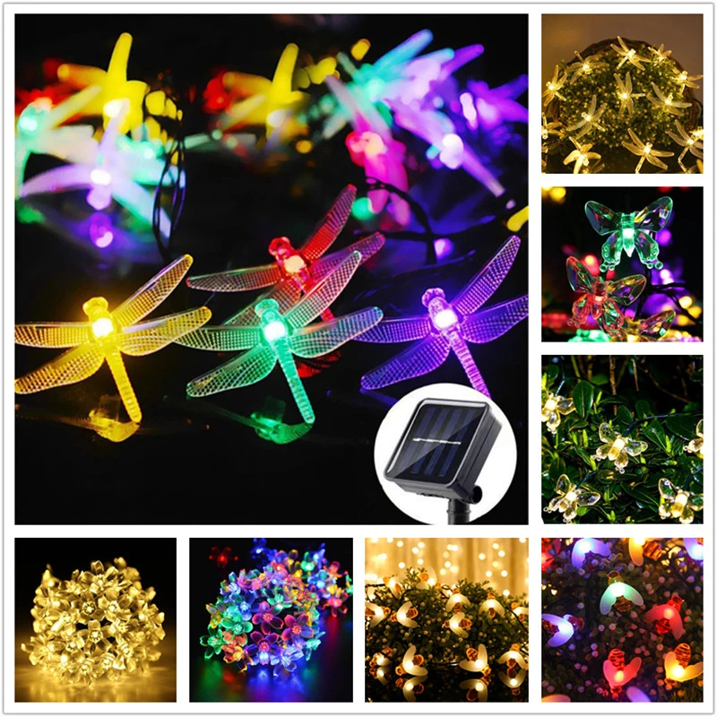 Светодиодный солнечный светильник садовый Xmas уличная декоративная подсветка s