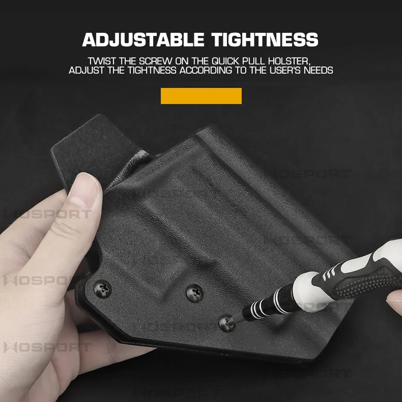 Фото Тактическая кобура из кайдекса для Sig Sauer P226, для правшей, с быстросъемным креплением QLS на ремень, для страйкбола и охоты. №5