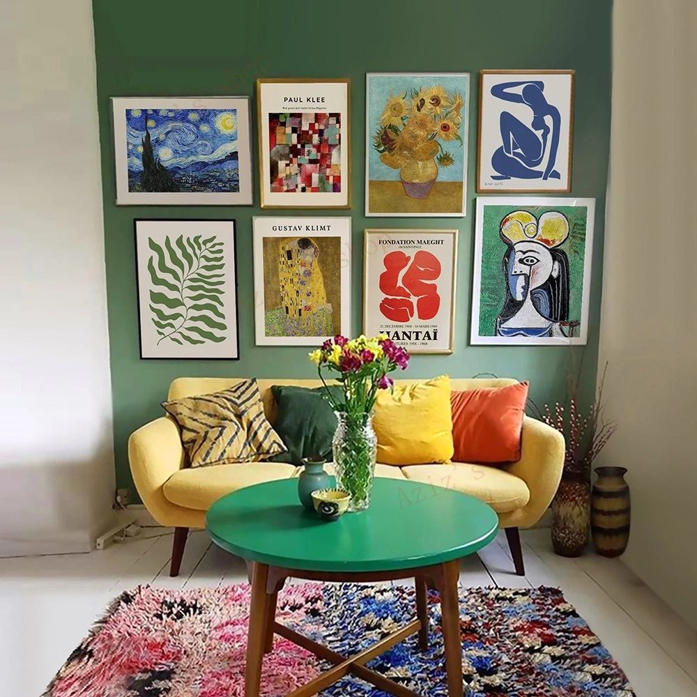 

Картина Настенная художественная с изображением картины Ван Гога Густава Климта Пикассо Матисса