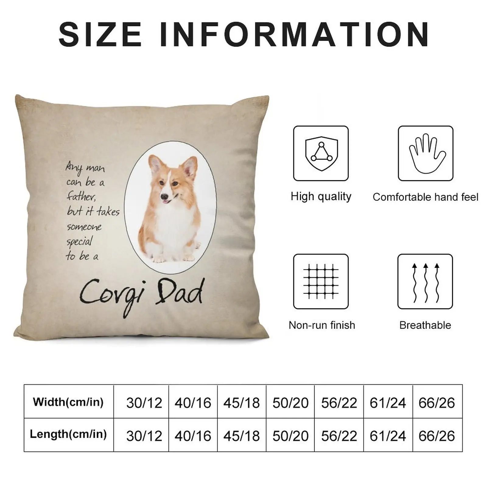 Подушка для дивана Corgi Dad подушка наволочка