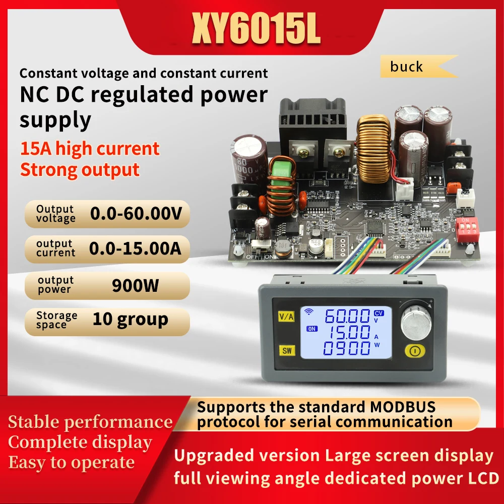 

XY6015L CNC Регулируемый понижающий модуль постоянного тока со стабилизацией напряжения источника питания с постоянным напряжением и постоянн...