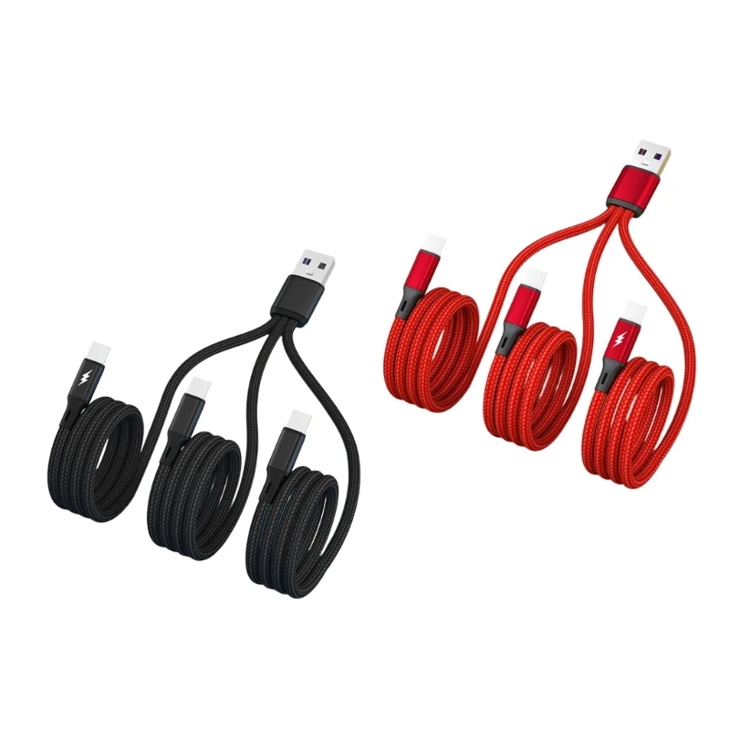 

20cm/120cm 5V Quick Charging Cord Wire USB to 3x Type-C Cable Cord Drop Shipping