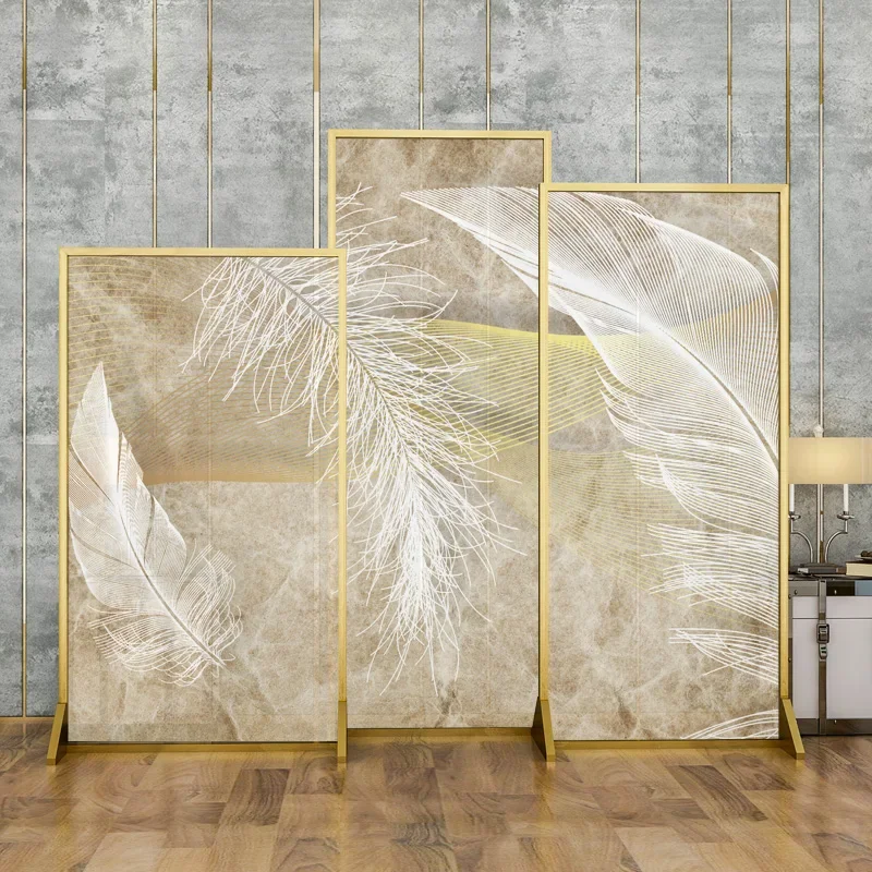 Европейская легкая роскошная перегородка из алюминиевого сплава для гостиной