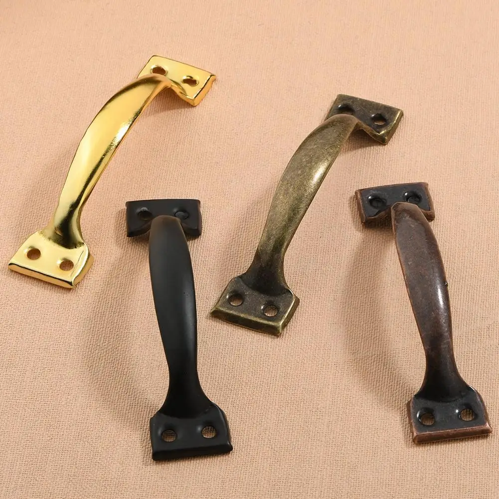 

Hardware Iron Art Pull Garage Gate Door Handle Black Cast Iron Furniture Hardware Home Shed Garage For Sliding Barn Door Pu I6W7