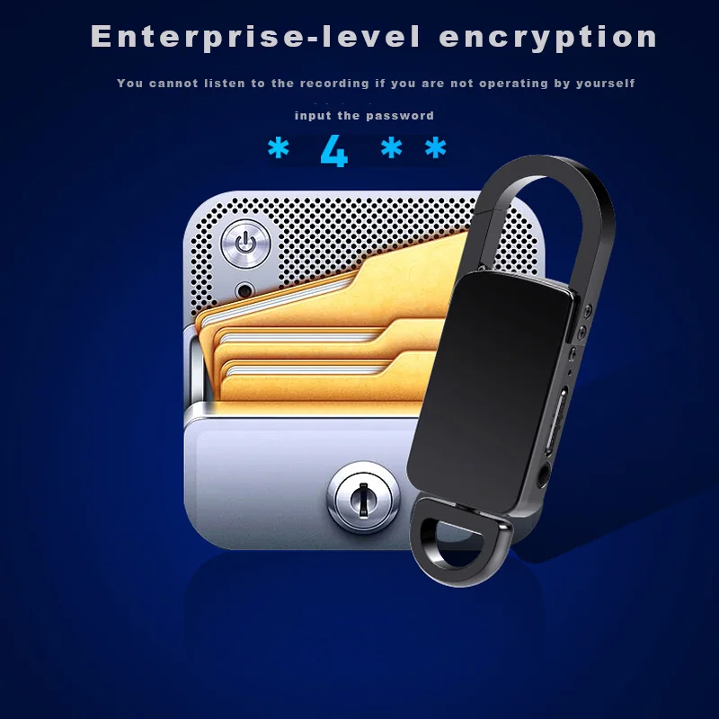 Цифровой диктофон Брелок с ручкой Dictaphone 32 ГБ запись голоса USB флеш-накопитель