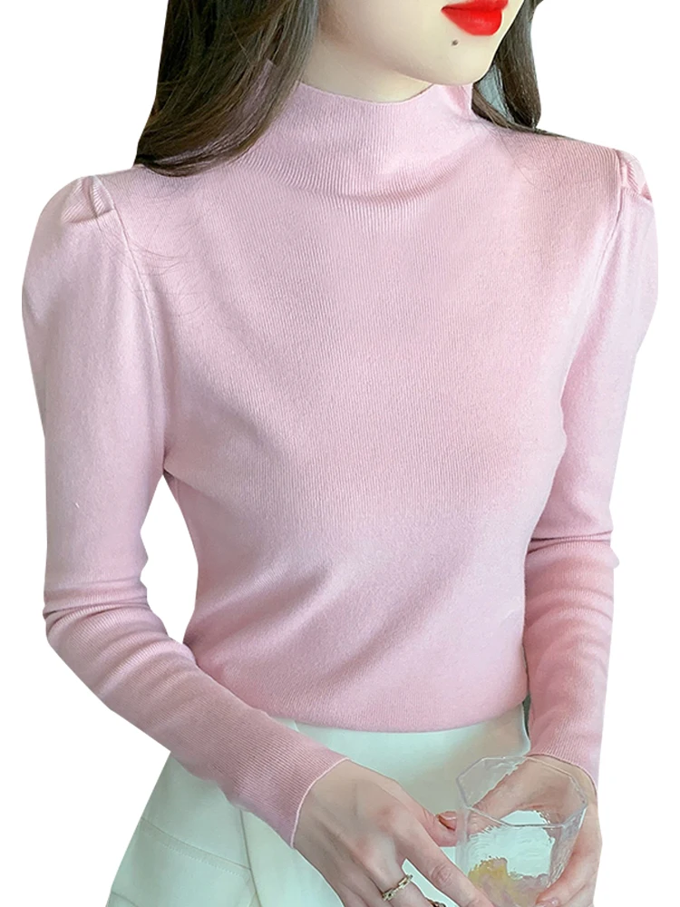 Свитер с высоким воротником. Внутренняя одежда. Женская Новинка 2024. Осень и зима.