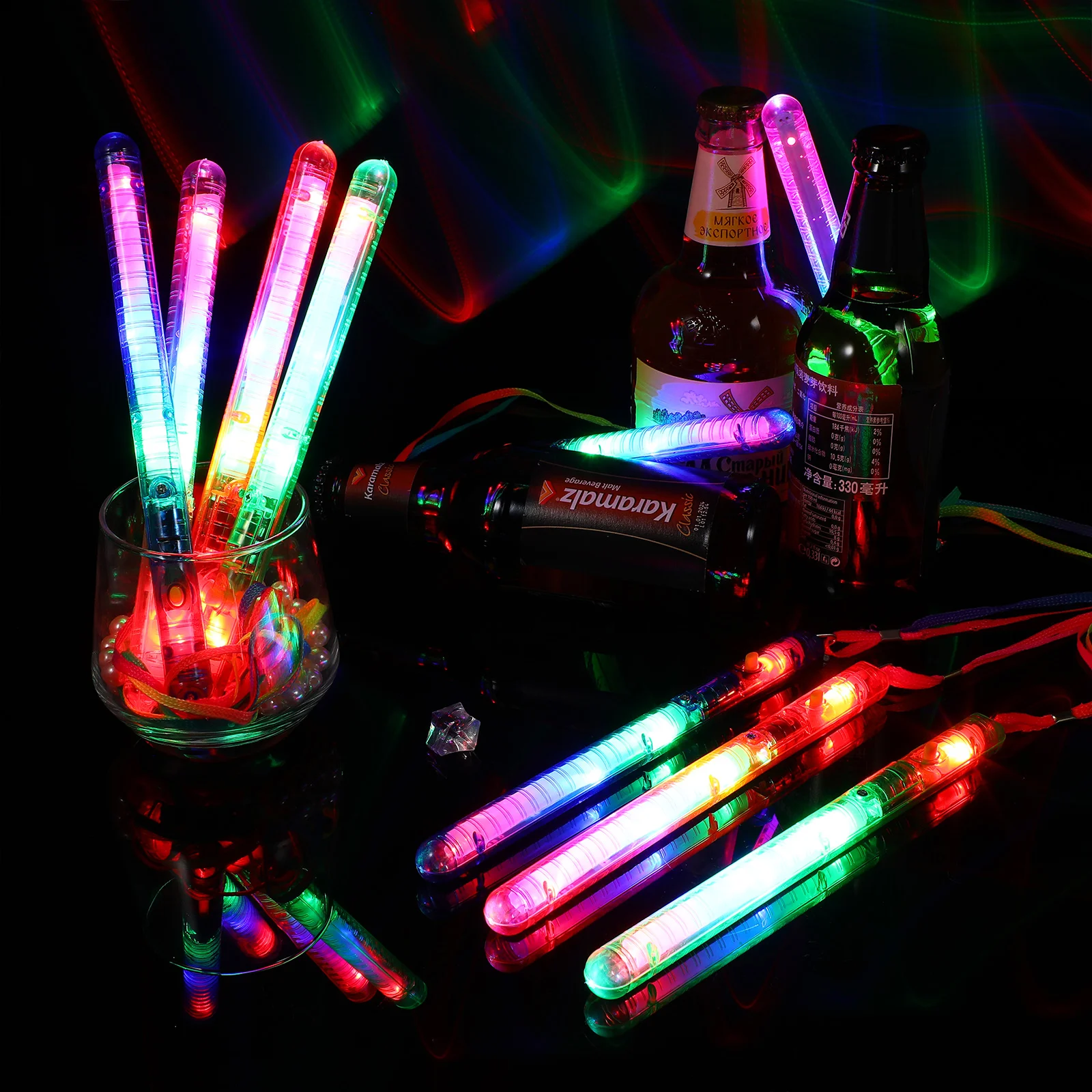 

12 Pcs Fluorescent Light Sticks LED Glow Colorful Wands Kids Wedding Party Favor Concerts Rods