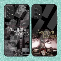 the vampire diaries phone case for samsung s30 s20 s21 s22 pro ultra plus s7edge s9 s8 s10e plus tempered glass funda cover
