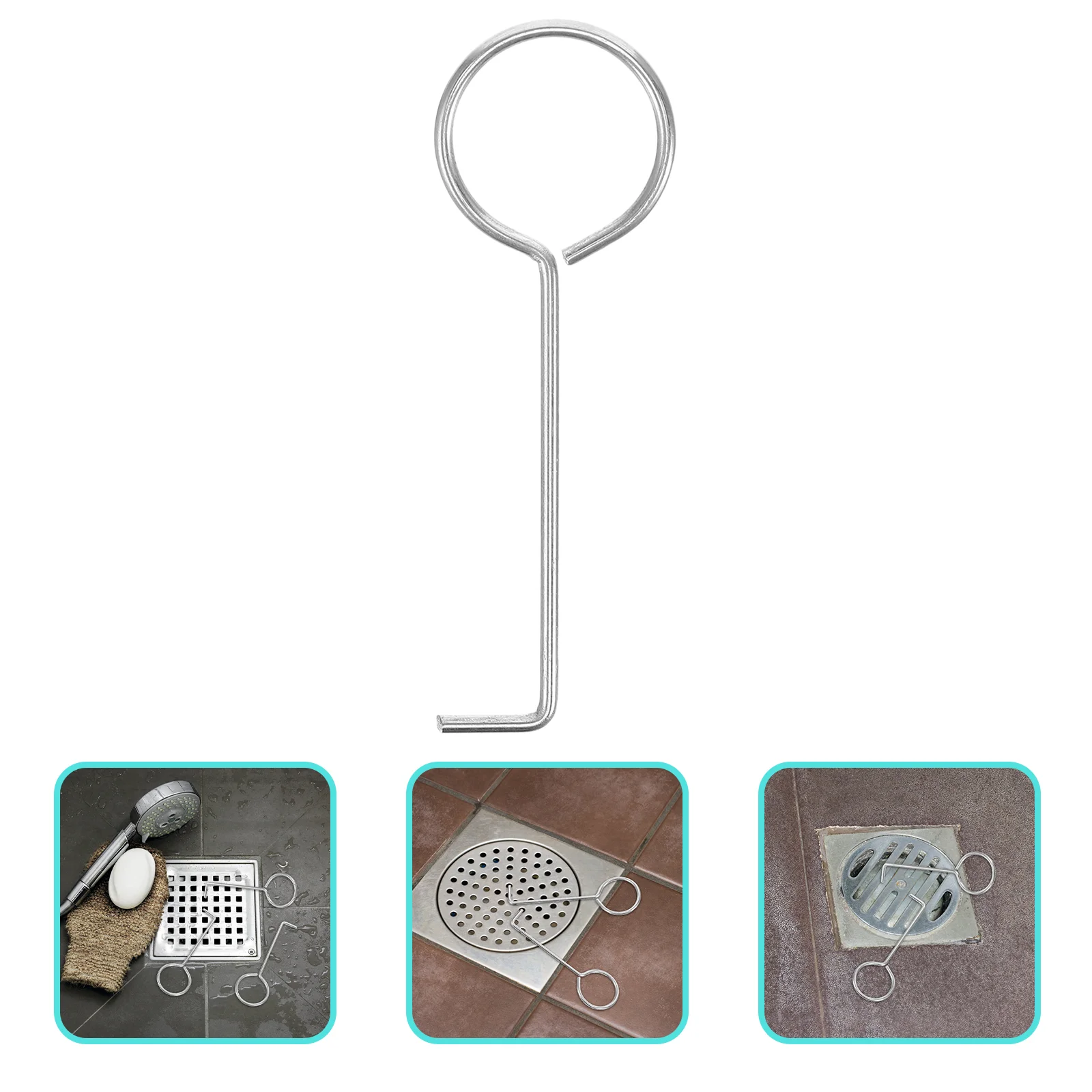 

10 Pcs Floor Drain Handle Hook Shower Removal Tool Stainless Steel Sink Filter Lifting Reusable Stainless Steel Bathtub