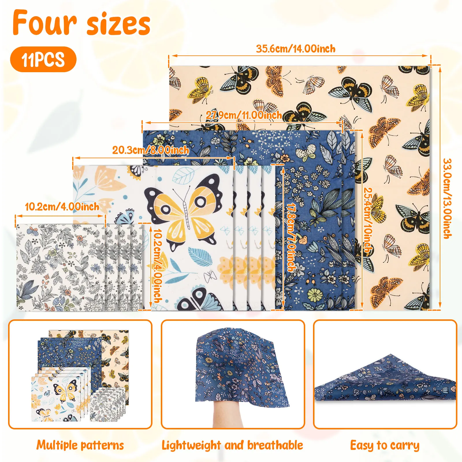 

11 шт., пищевая пленка из пчелиного воска, многоразмерная пленка из пчелиного воска, экологическая органическая хлопковая вос...