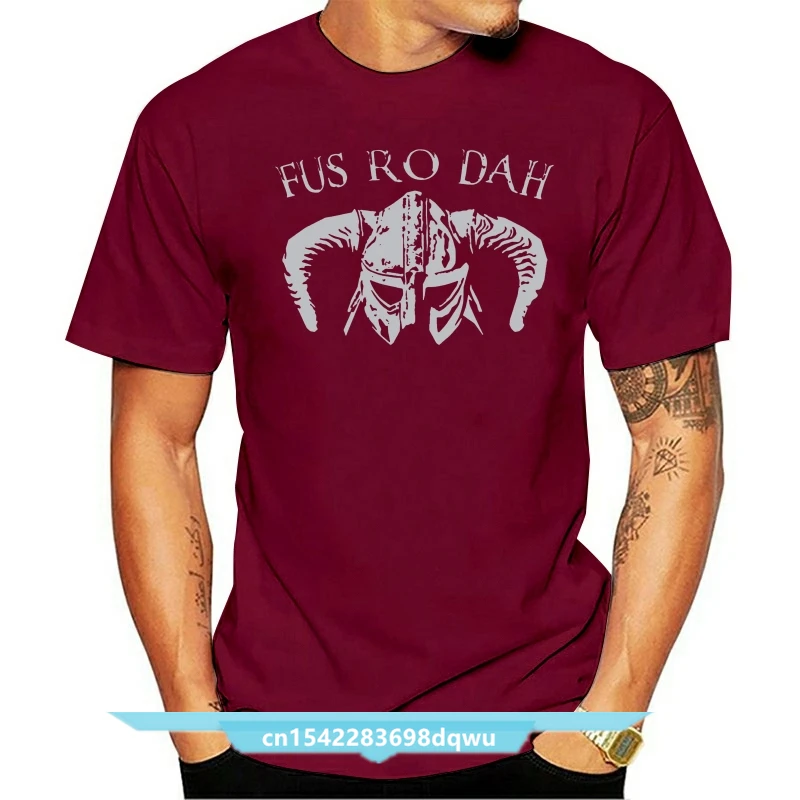 

Fus Ro Dah Elder Scrolls V T Shirt Authentic Summer Style Round Collar Cotton Printed Normal Vintage Cute Shirt