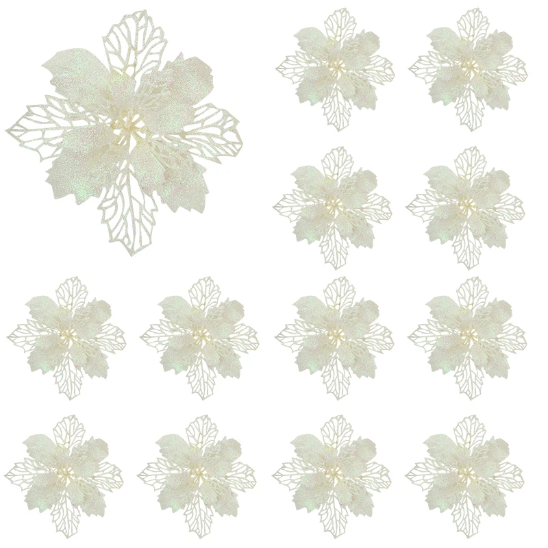 

Искусственные цветы пуансеттии YONGSNOW, набор из 10 штук