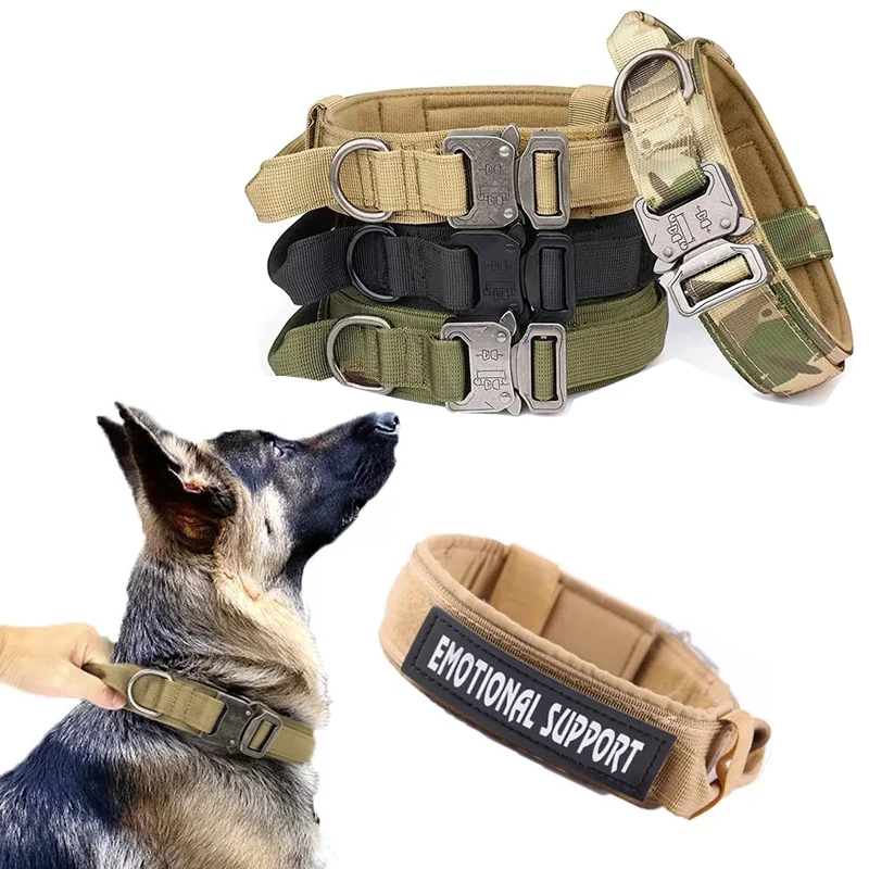 

Training Accessories Large Adjustable Medium Tactical For Duarable Walking Collar Military Pet Dog Nylon Police Shepard German