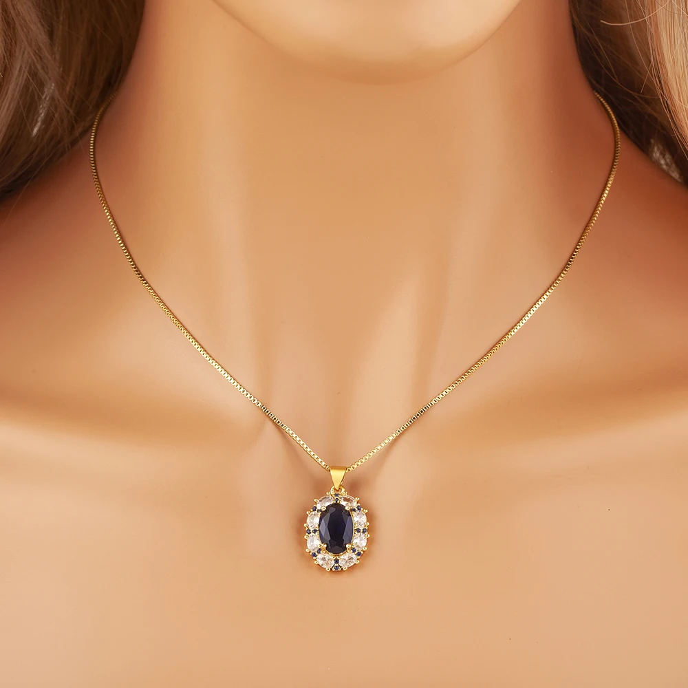 Роскошное блестящее женское ожерелье AIBEF с подвеской из медного циркония 5 цветов