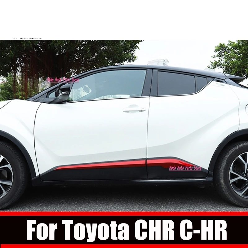 Фото Накладки на пороги ABDO для Toyota CHR C-HR XA10 2018-2022, хромированные, из АБС-пластика, аксессуары для тюнинга №2