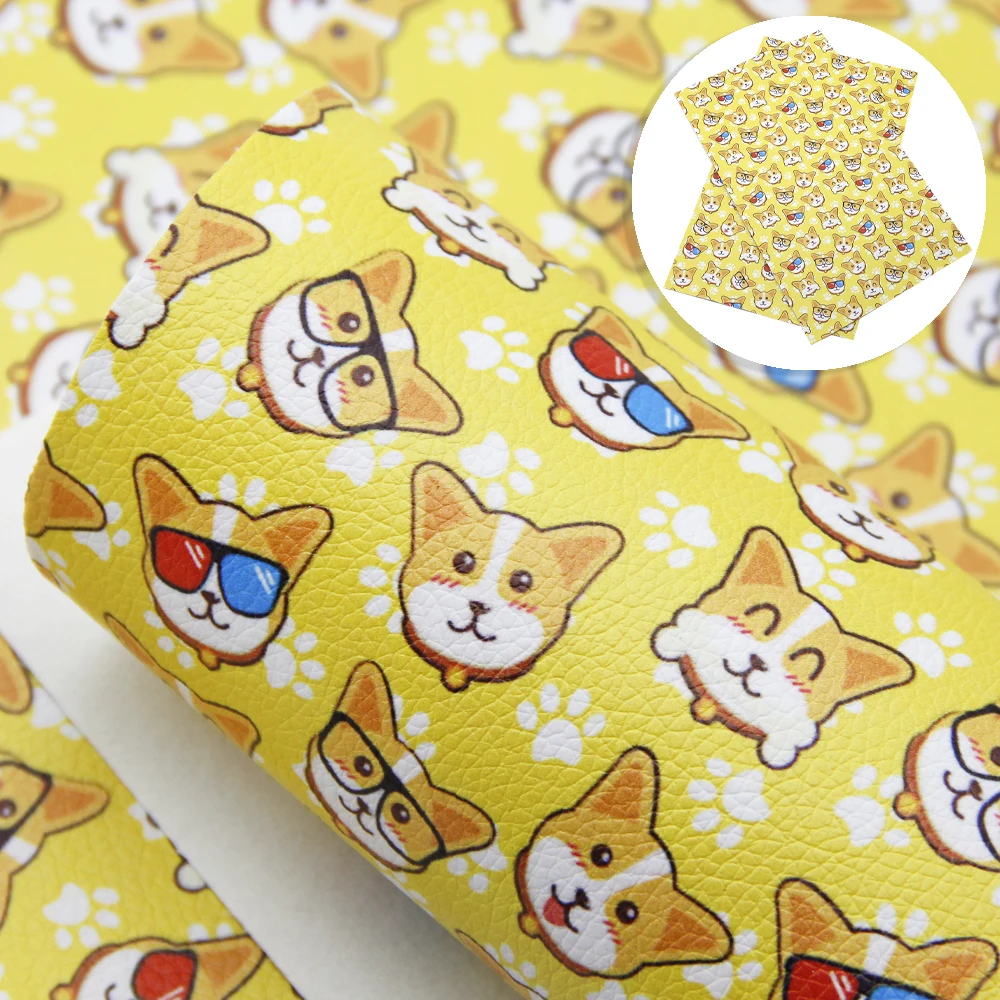 Простыни из искусственной кожи с принтом в виде милой кошки и собаки 20x33 см | Дом