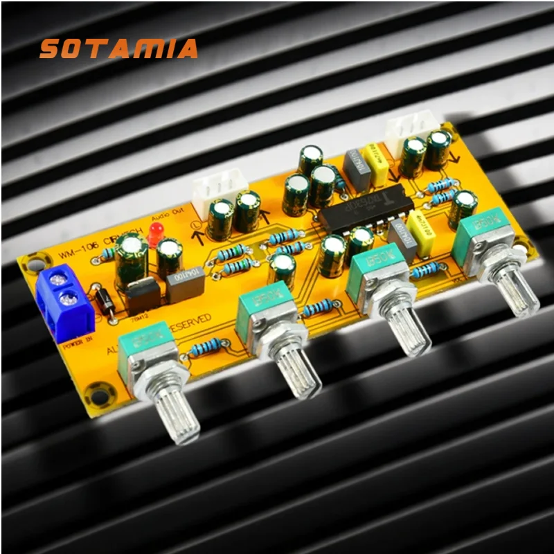 Фото Плата предусилителя SOTAMIA HIFI Fever TA7630P с регулировкой баланса твитеров, басов и средних частот №1
