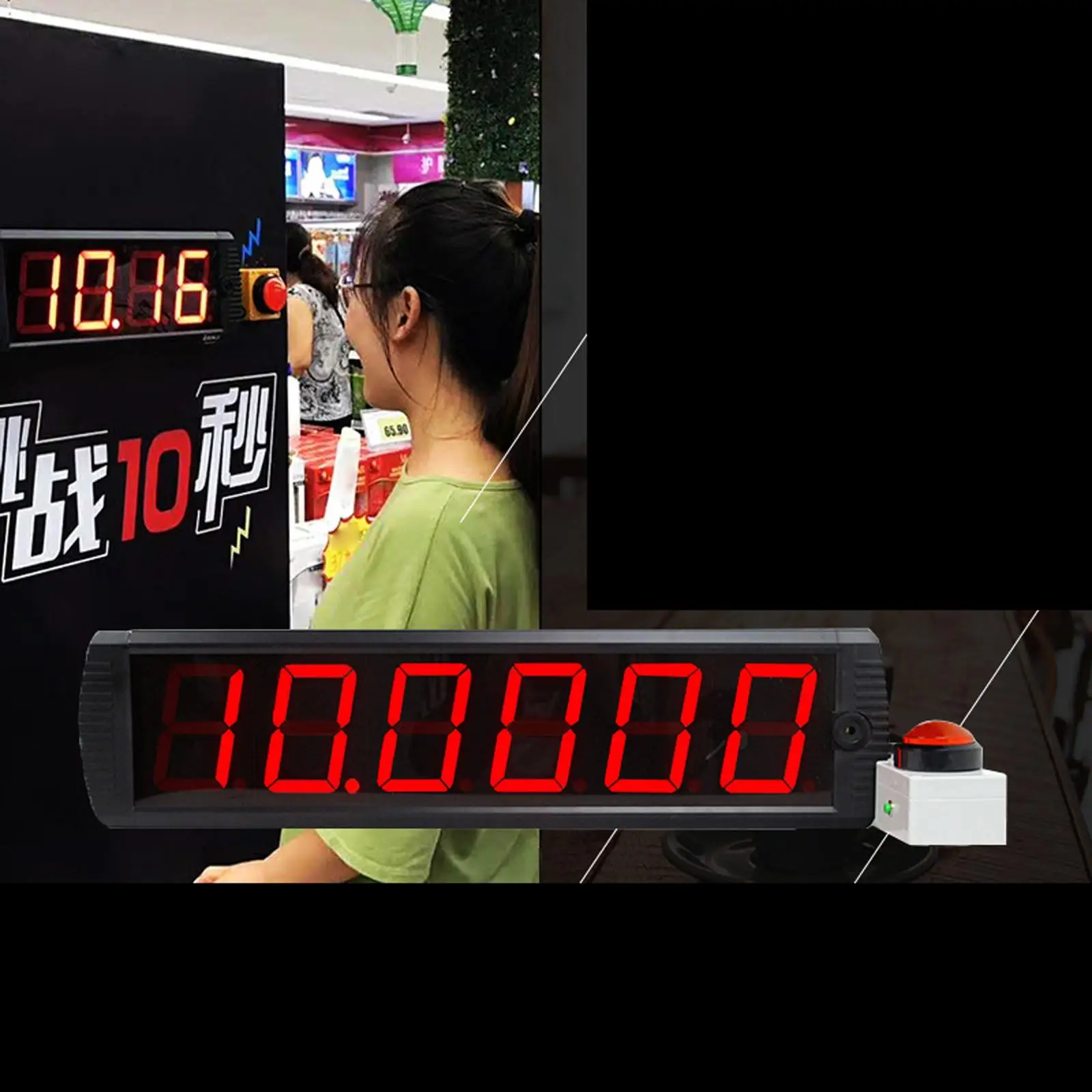 

10S Challenge Timer Digital Electronic Timer, Popular with Button Compact Size Timer Clock for Vacation Fitness Training