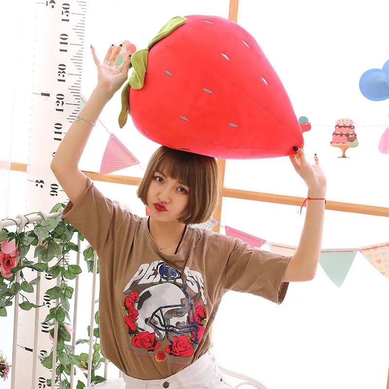 

Красная милая плюшевая игрушка в виде клубники 22-60 см, куклы в виде клубники, подушки в виде фруктов для девочек, подушки в виде клубники для ...