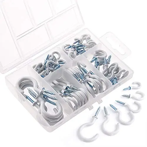 

Vinyl Coated Ceiling Screw Hooks Cup Hooks (6 Sizes)