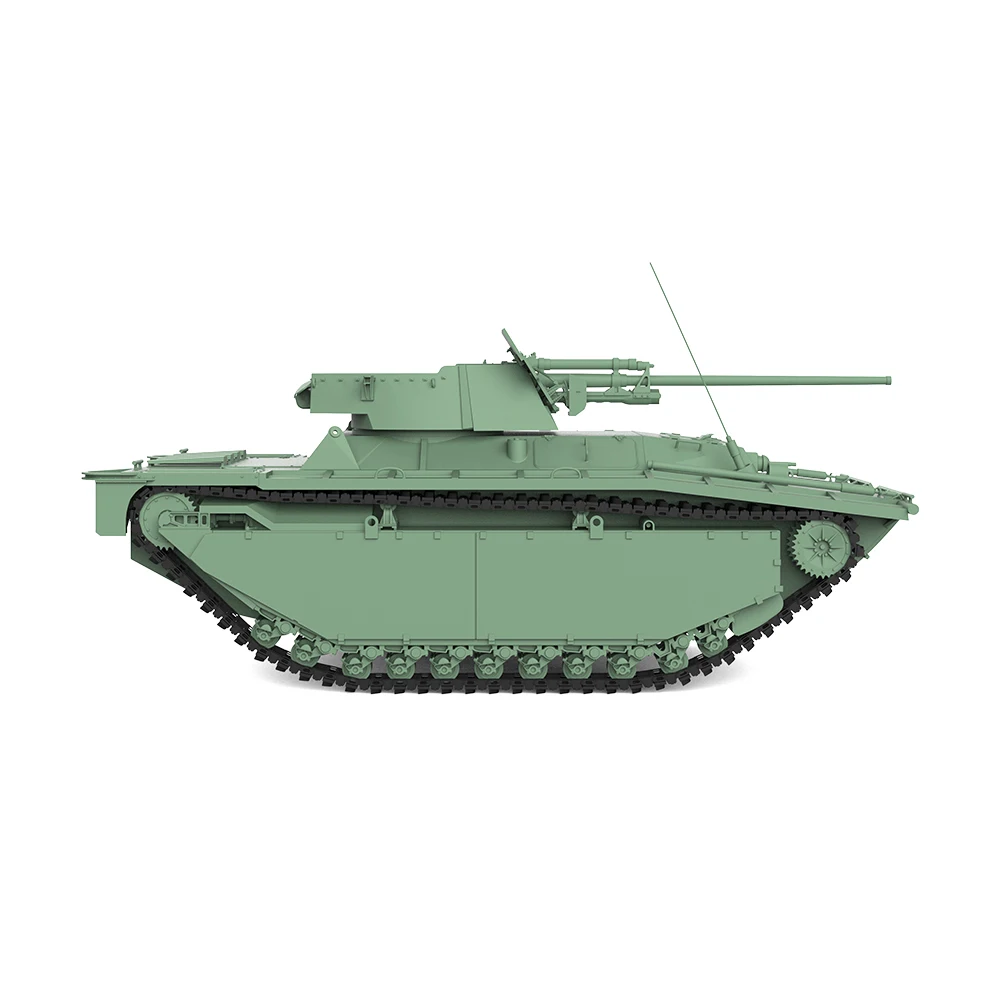 SSMODEL SS76549 1/76 25 мм комплект военной модели США LVT(A)-4/ZiS-2 танкоразрушитель