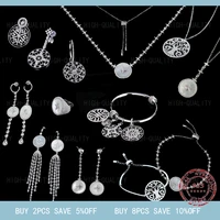 s925 sterling silver totem tree of life trendy white shell jewelry personalized fashionable and luxurious female jewelry set